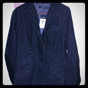 Ralph Lauren black denim blazer